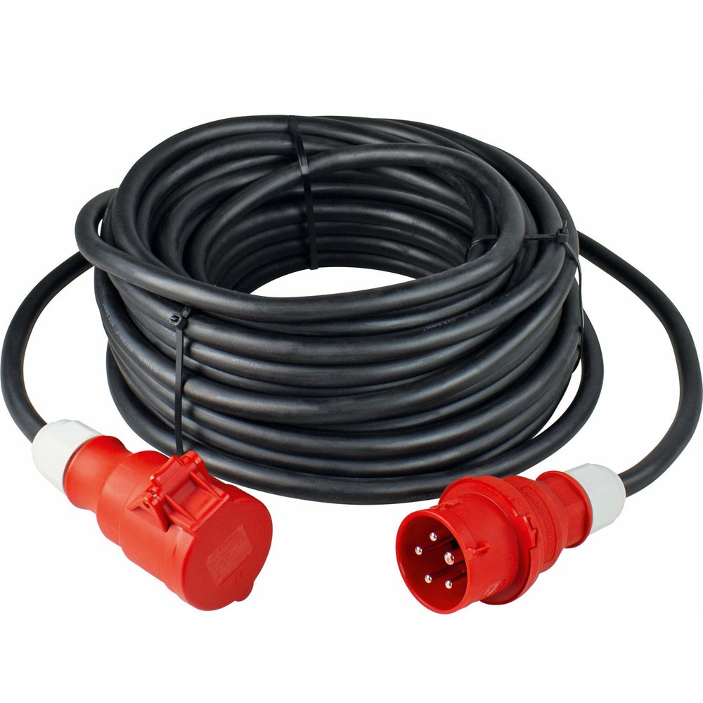 Produktabbildung: CEE-Verlängerung 1,6m, H07RN-F 5G4, mit CEE-Stecker und CEE-Kupplung