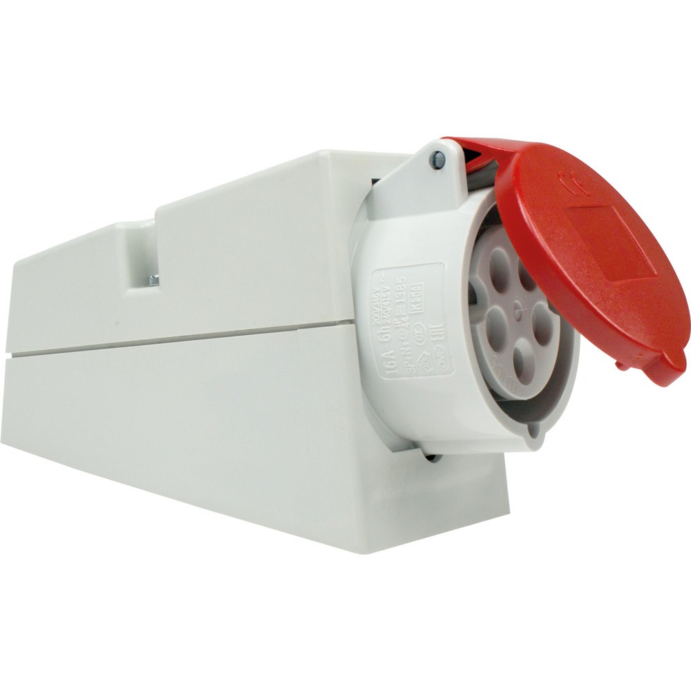 Produktabbildung: CEE-Wanddose 400V/16A/5-polig/6h