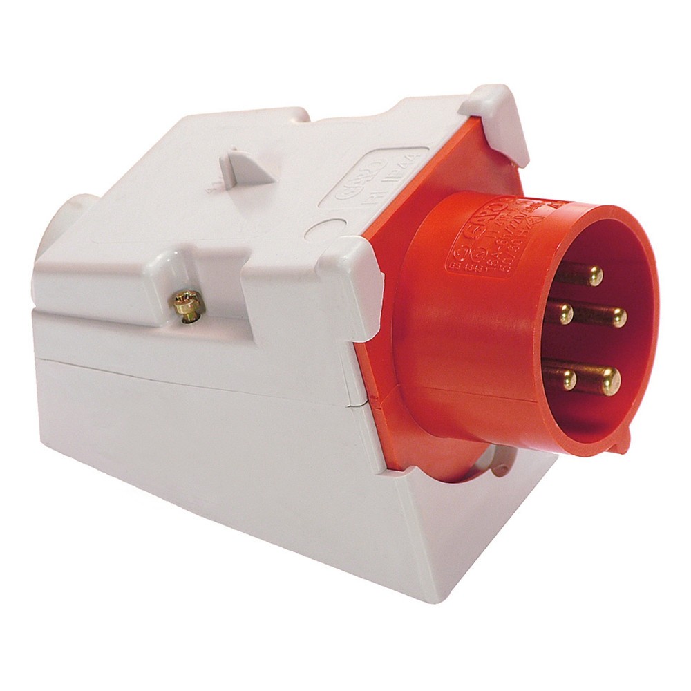 Produktabbildung: CEE-Wandgerätestecker 400V/16A/5-polig/6h