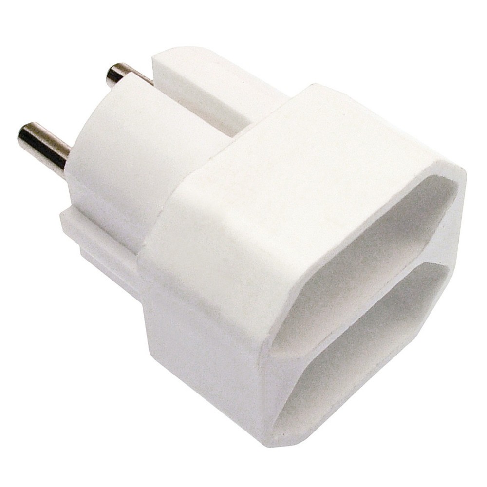 Produktabbildung: Euro-Multistecker 2-fach, weiß