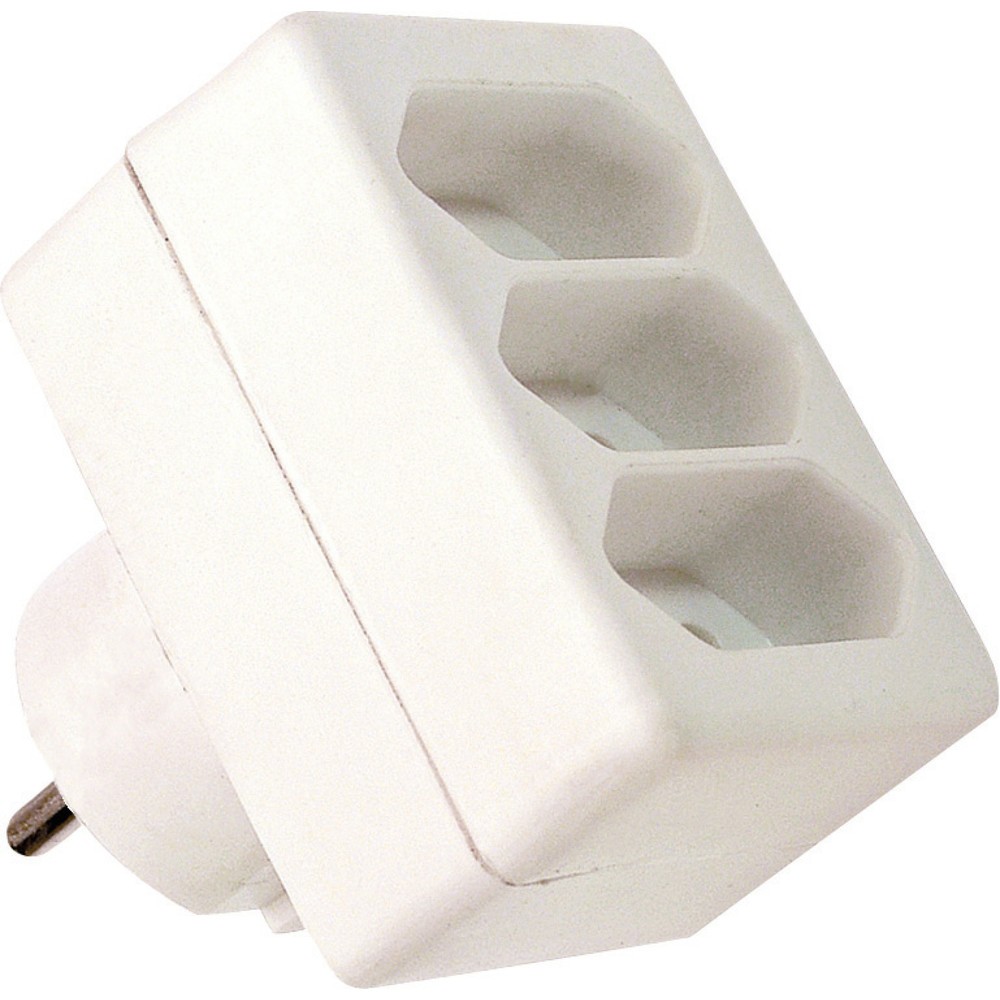 Produktabbildung: Euro-Multistecker 3-fach, schwarz