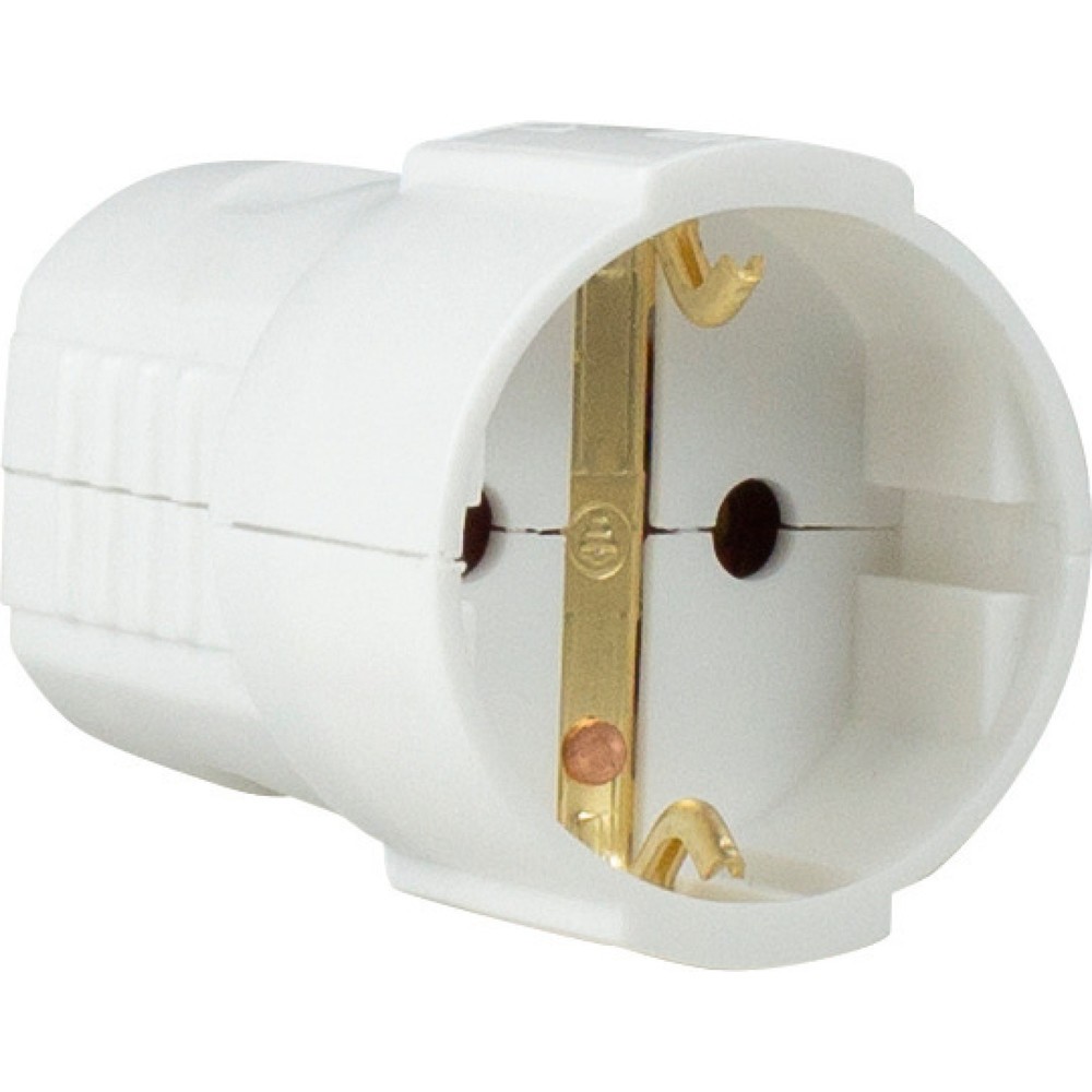 Produktabbildung: Schutzkontakt-Winkelstecker, weiß