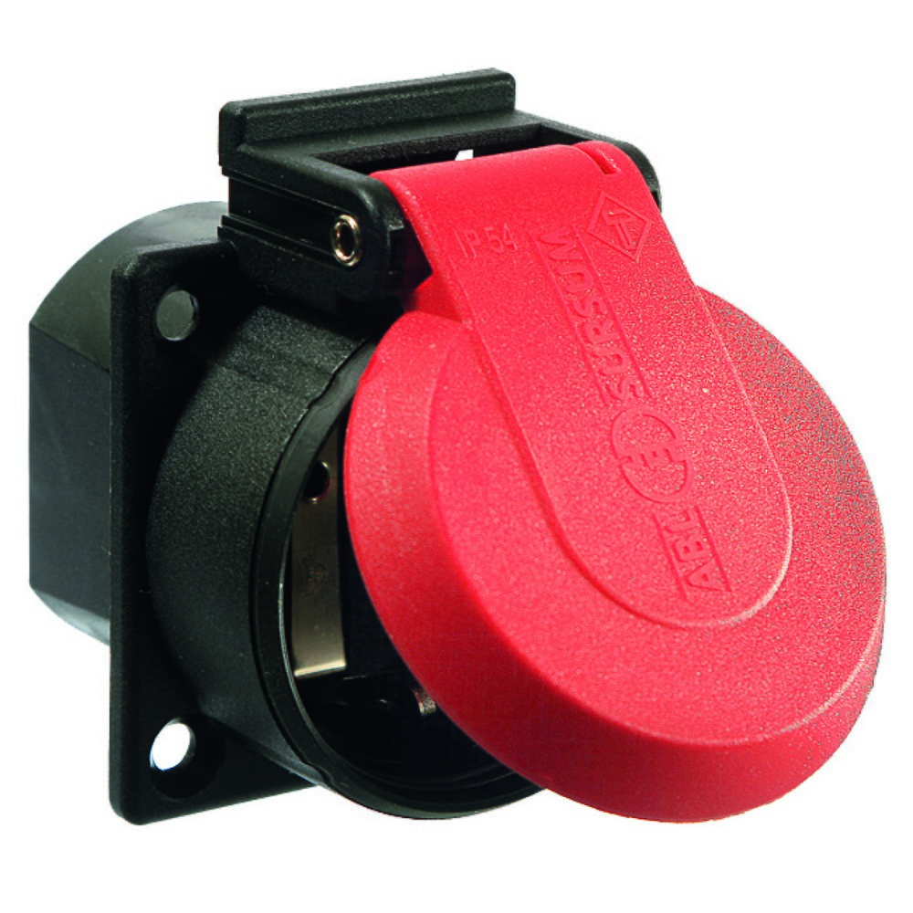 Produktabbildung Nr. 2: Schutzkontakt-Einbaudose, rot/schwarz