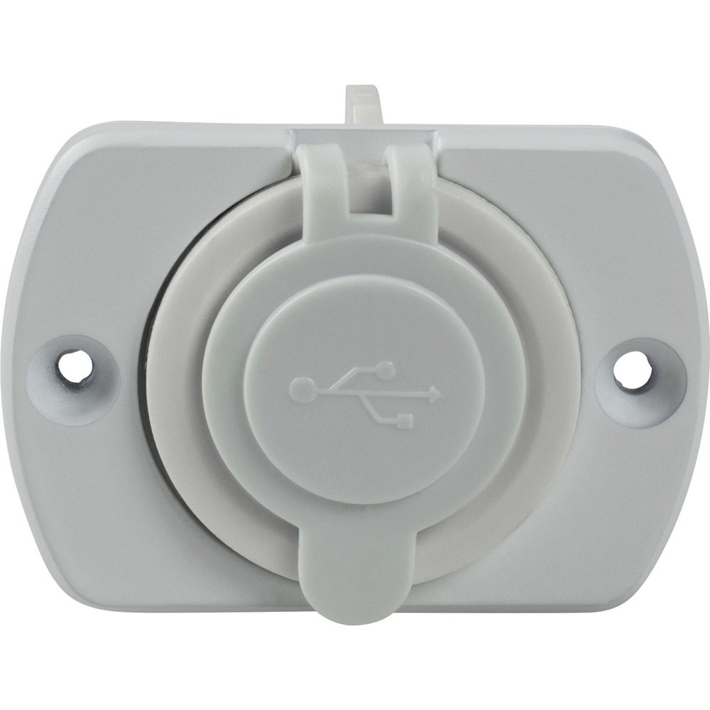 Produktabbildung: USB 2fach Einbaudose Caravan, weiß