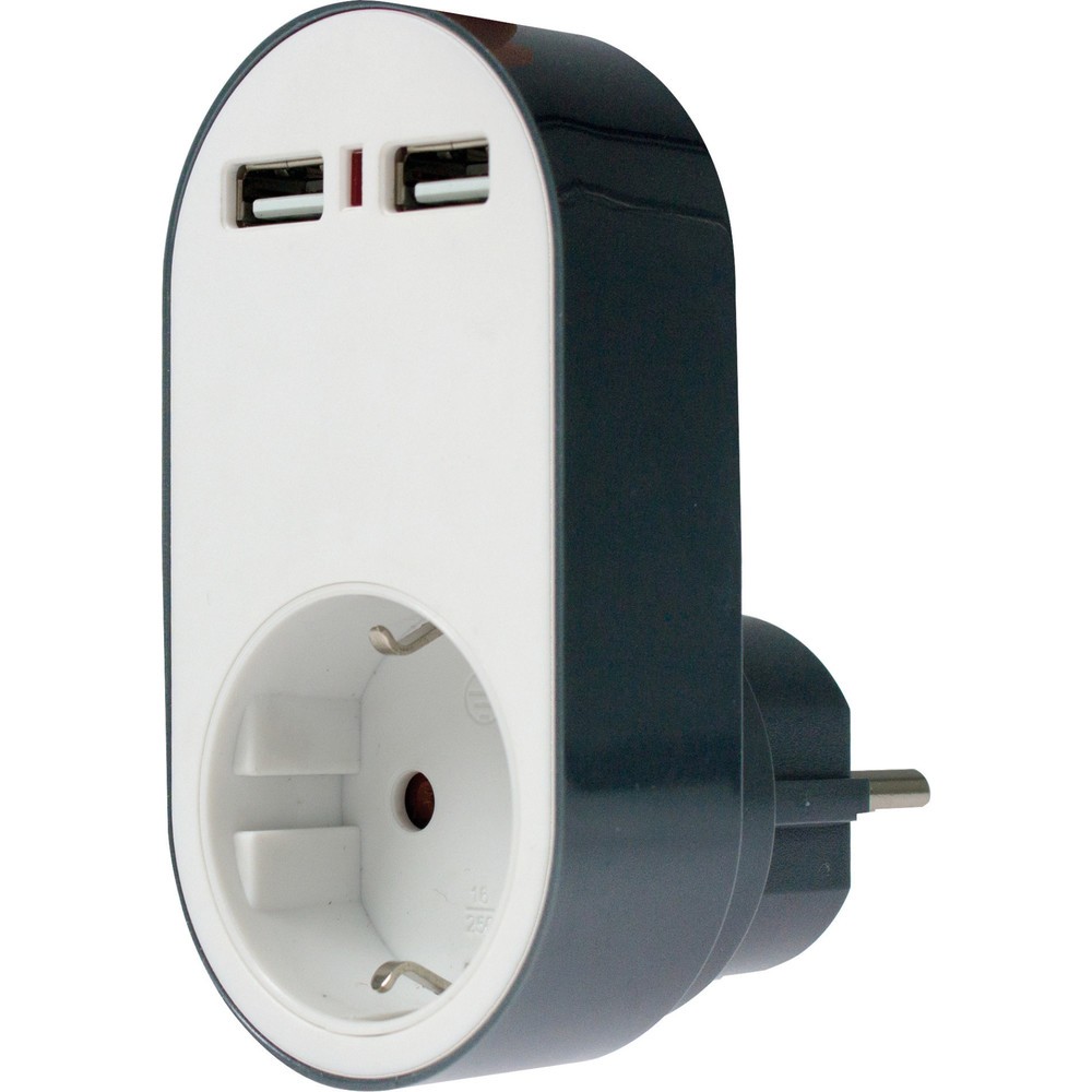 Produktabbildung: USB-Ladeadapter FLASH 2 x USB Ladeanschluss 5V/2400mA