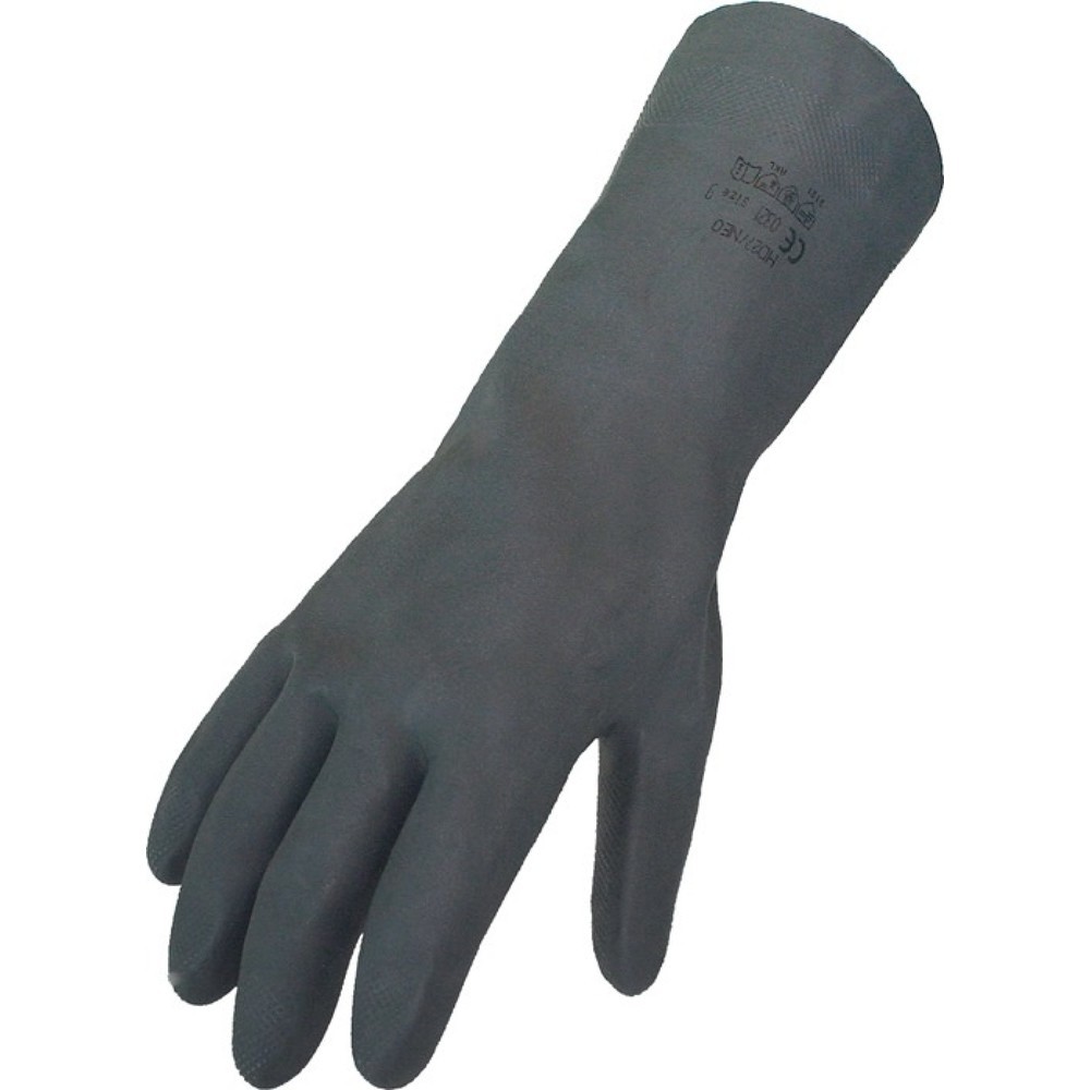Produktabbildung: ASATEX Chemiehandschuh Gr.9 schwarz EN 388,EN