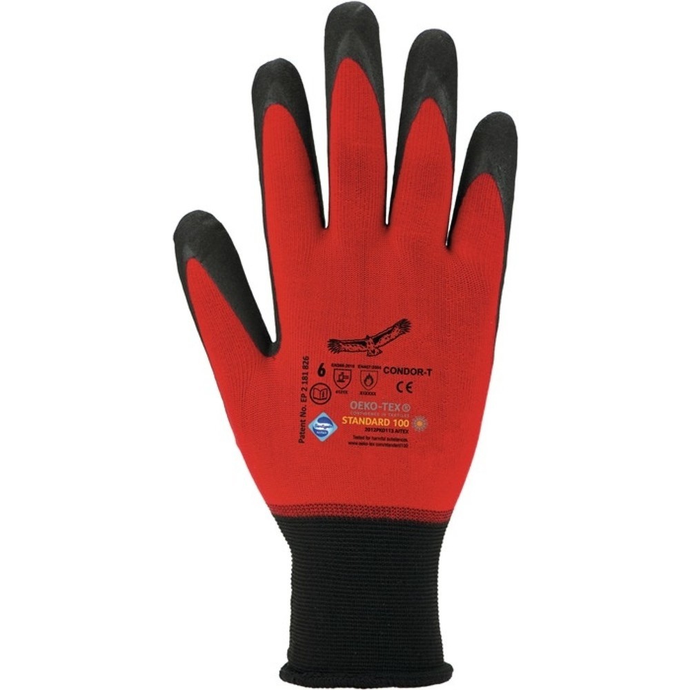 Produktabbildung: ASATEX Handschuhe Condor Gr.10 rot