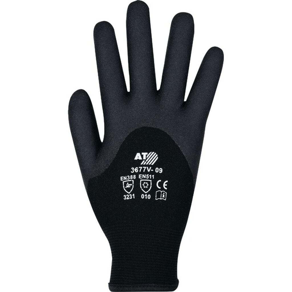 Produktabbildung: ASATEX Kälteschutzhandschuhe, Größe 9 schwarz, EN 388, EN 511 PSA-Kategorie II