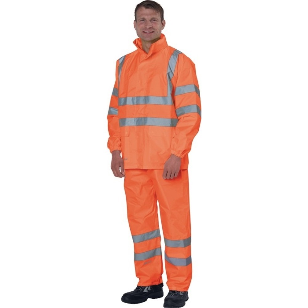 Produktabbildung: PREVENT Warnschutzregenhose Gr.XL orange PREVENT