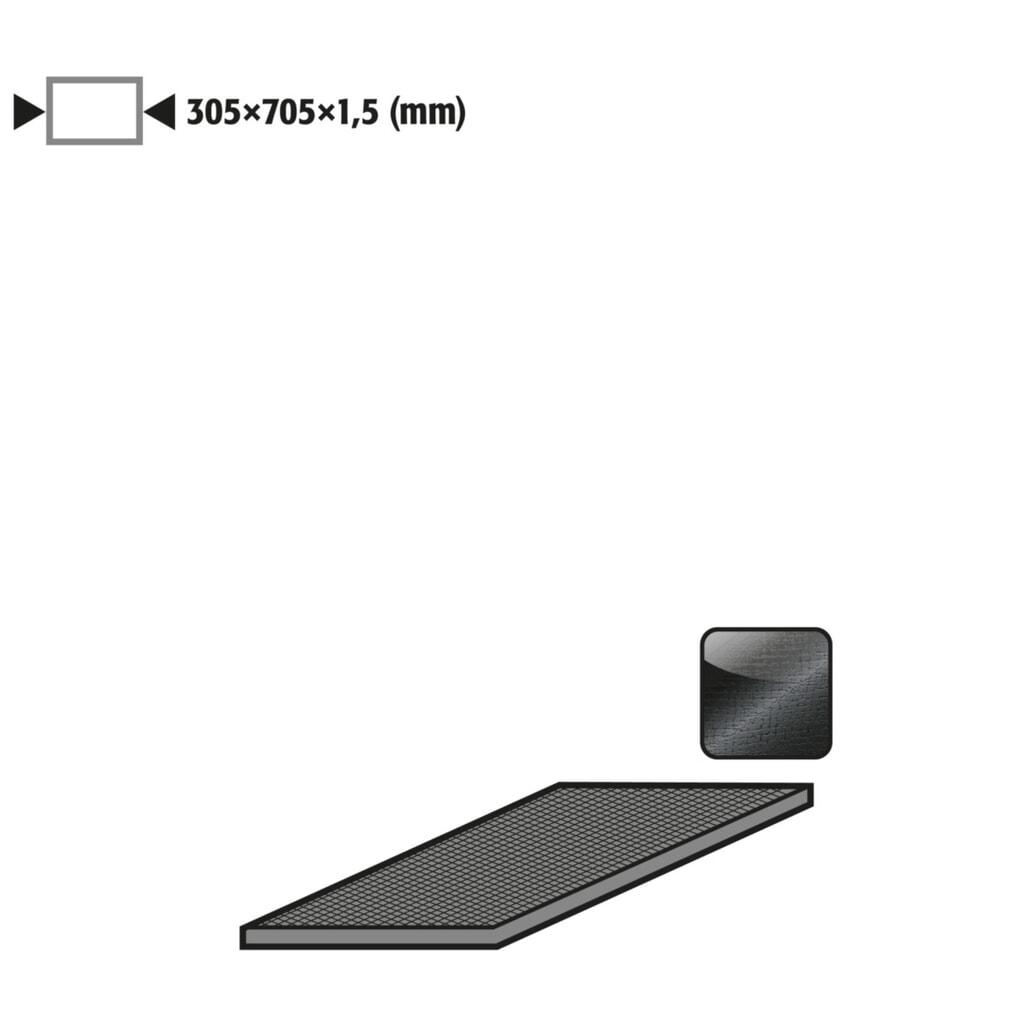 Produktabbildung: asecos® Antirutschmatte für Fachboden für Vertikalauszugschrank V-MOVE-90, schwarz