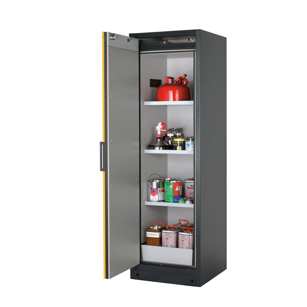Produktabbildung: asecos® Sicherheitsschrank Q-PEGASUS/Typ 90, 3 Fachböden, HxBxT 1.953 x 599 x 615 mm, goldgelb