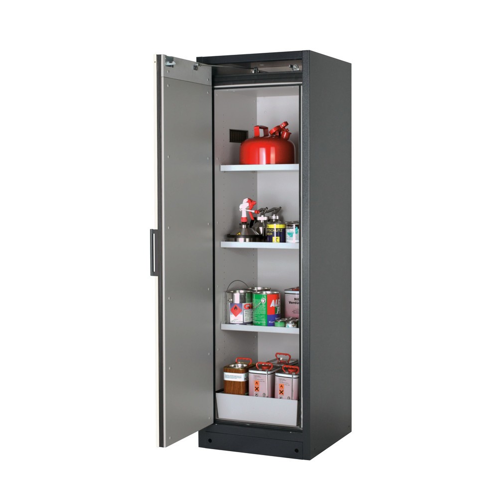 Produktabbildung: asecos® Sicherheitsschrank Q-PEGASUS/Typ 90, 3 Fachböden, HxBxT 1.953 x 599 x 615 mm, reinweiß