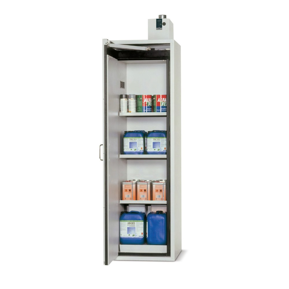 Produktabbildung: asecos® Sicherheitsschrank S-CLASSIC/Typ 90, HxBxT 1.968 x 600 x 615 mm, lichtgrau