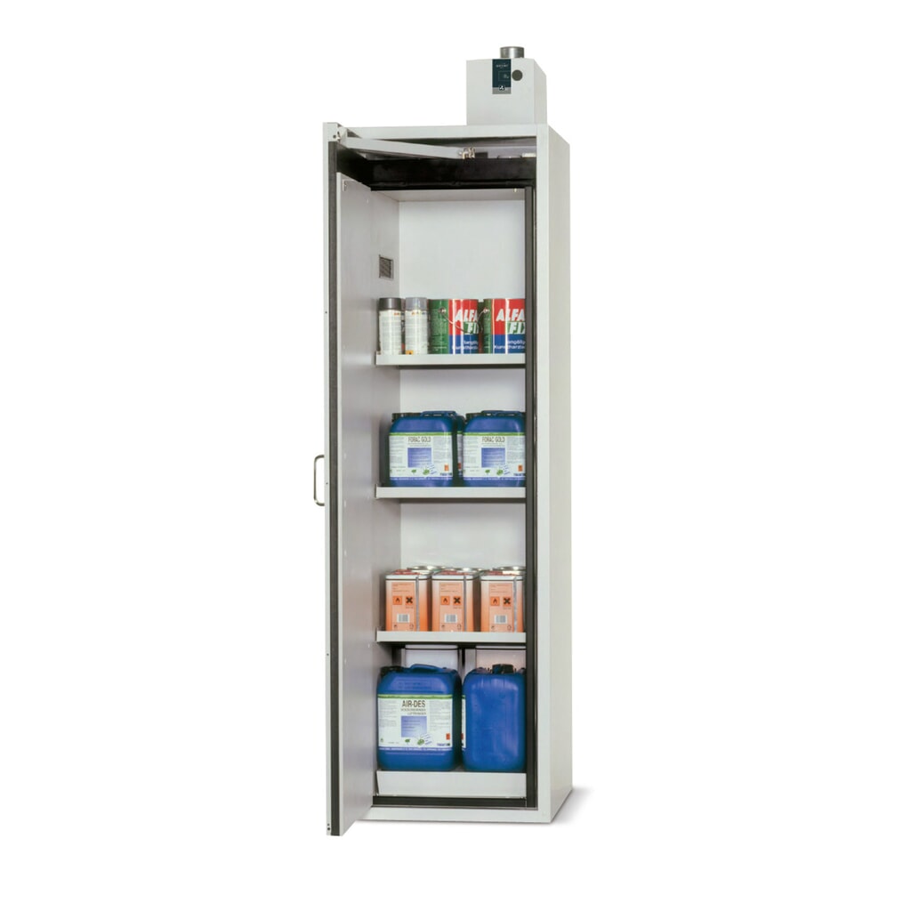 asecos® Brandschutzschrank S-CLASSIC/Typ 90, HxBxT 1.968 x 600 x 615 mm, goldgelb Produktabbildung: asecos® Brandschutzschrank S-CLASSIC/Typ 90, HxBxT 1.968 x 600 x 615 mm, goldgelb