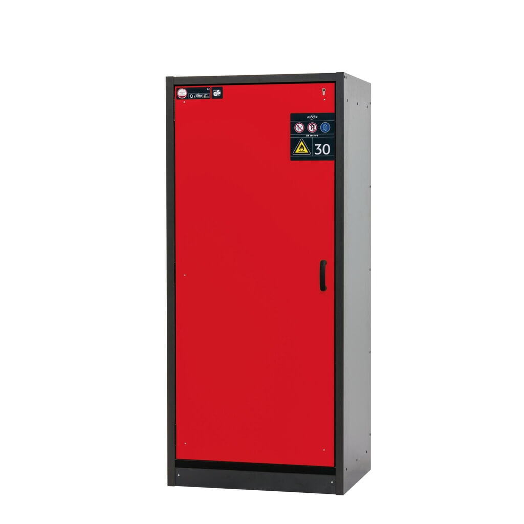Produktabbildung: asecos® Brandschutzschrank Typ 30, HxBxT 1.947 x 864 x 620 mm, anthrazitgrau, verkehrsrot