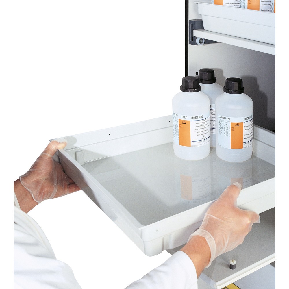 Productafbeelding nr. 2: asecos® K-PHOENIX-90 Combinatiekast HxBxD 1.969 x 1.197 x 617 mm staalplaat: 3x plank ves, 1x geperforeerde plaatplaat, 1x vloerlade, 4x lade met PP-lade