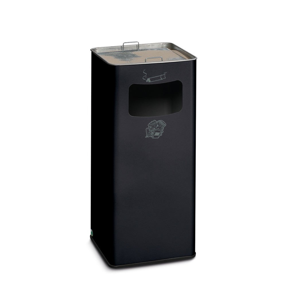 Imagen del producto: Asher Waste Combination VAR®, modelo de soporte, 31,7 litros, negro/gris