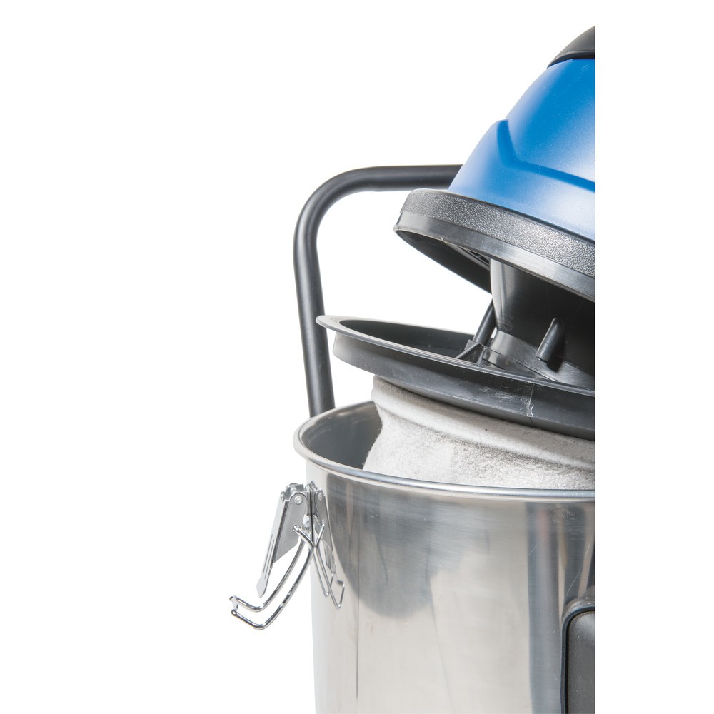 Número de imagen del producto 7: HEMMDAL aspirador industrial, mojado + seco, contenedor de acero inoxidable, 3.000 W, 80 l, bastidor inclinable, manillar, manguera de descarga