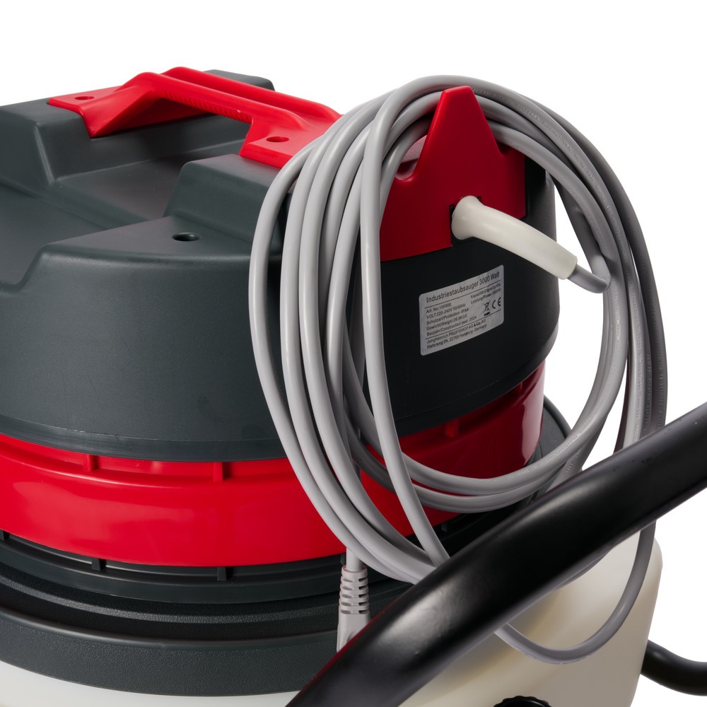 Immagine del prodotto n. 7: Aspirapolvere industriale HEMMDAL, umido e secco, contenitore in plastica, 3.000 W, 90 l, staffa richiudibile, tubo di scarico