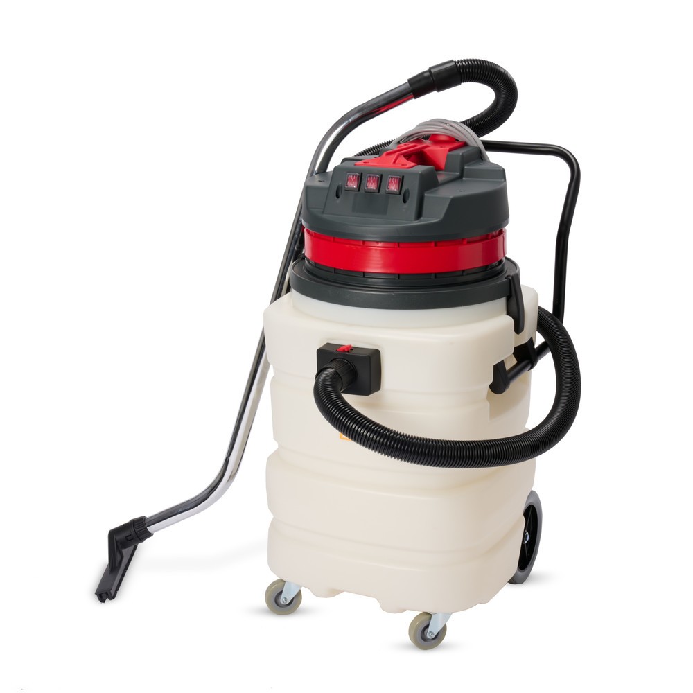 Immagine del prodotto: Aspirapolvere industriale HEMMDAL, umido e secco, contenitore in plastica, 3.000 W, 90 l, staffa richiudibile, tubo di scarico