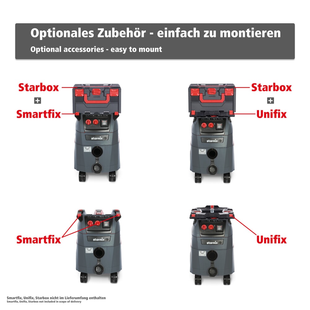 Immagine del prodotto n. 9: Aspiratore industriale starmix iPulse, classe di polveri M, 1.600 W, 35 l