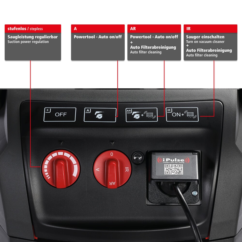 N° de l'image du produit 6 : Aspirateur eau et poussières starmix iPulse, classe de poussières L, châssis mobile basculant, 1 600 W, 35 l