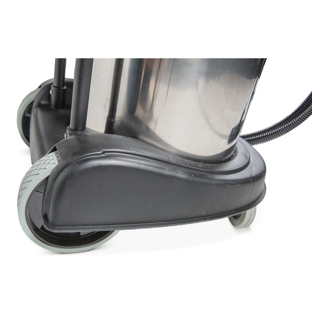 N° de l'image du produit 6 : Aspirateur industriel HEMMDAL, eau + poussière, cuve en acier inoxydable, 1 500 W, 30 l, châssis basculant, dossier de poussée