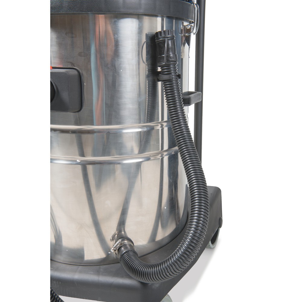 N° de l'image du produit 8 : Aspirateur industriel HEMMDAL, eau + poussière, cuve en acier inoxydable, 1 500 W, 30 l, châssis basculant, dossier de poussée