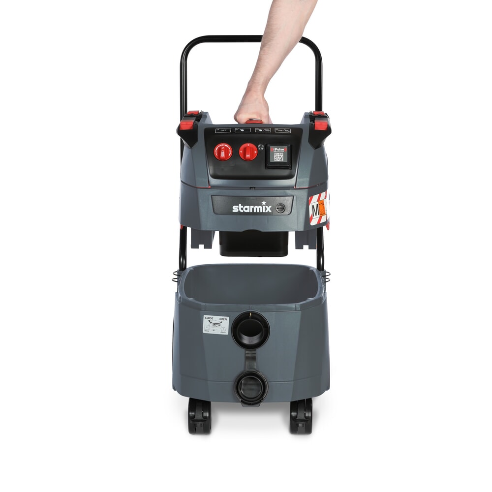 N° de l'image du produit 7 : Aspirateur industriel starmix iPulse, classe de poussières M, châssis mobile basculant, 1 600 W, 35 l