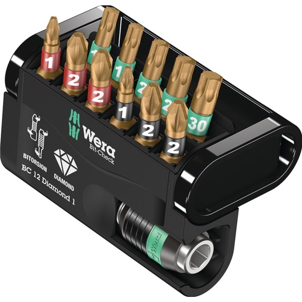 N° de l'image du produit 2 : Assortiment d'embouts Bit-Check Diamond 1 12 pièces PH/PZD/TX WERA