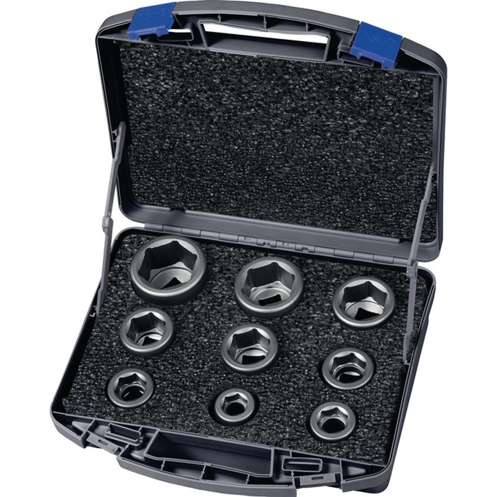 Produktabbildung: ASW Kraftstecknusssatz 740 KS 9 OL, 11-teilig 3/4 Zoll, 6-kant