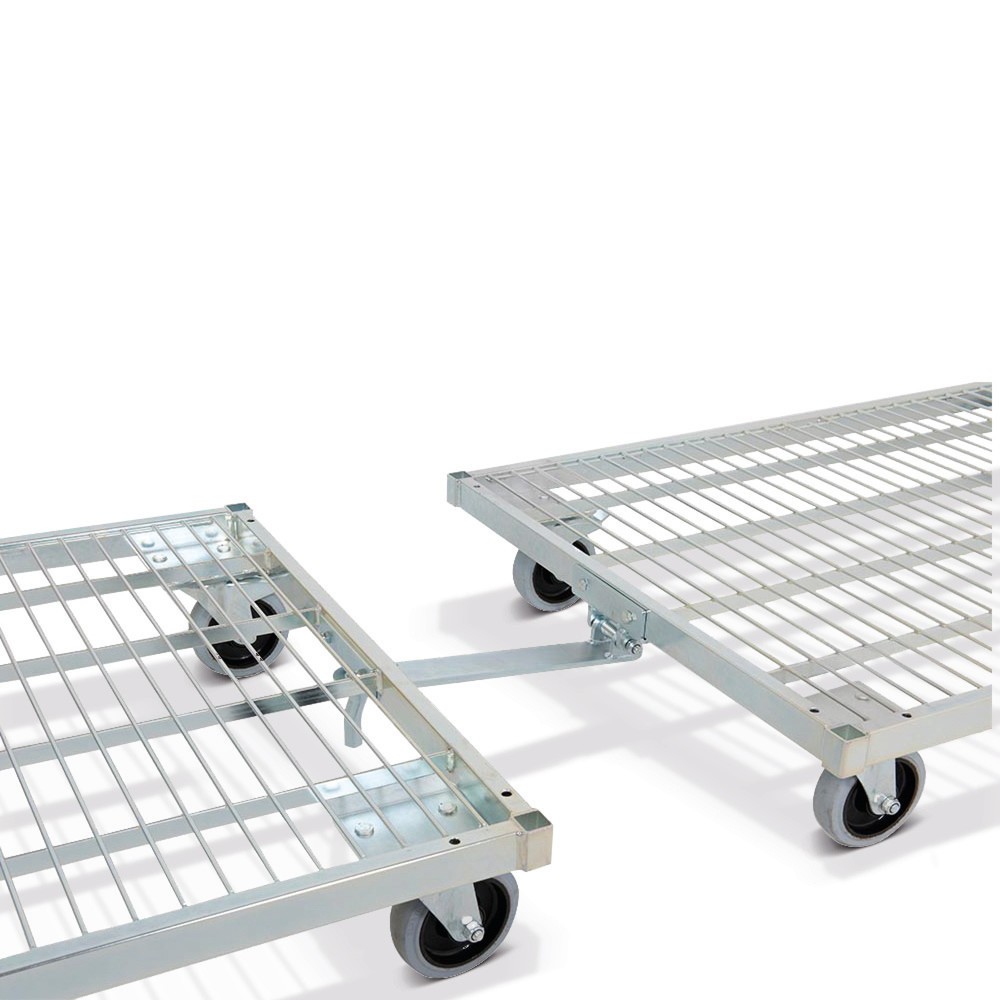 Illustration du produit: Attelage pour conteneur à roulettes en acier, montage ultérieur possible
