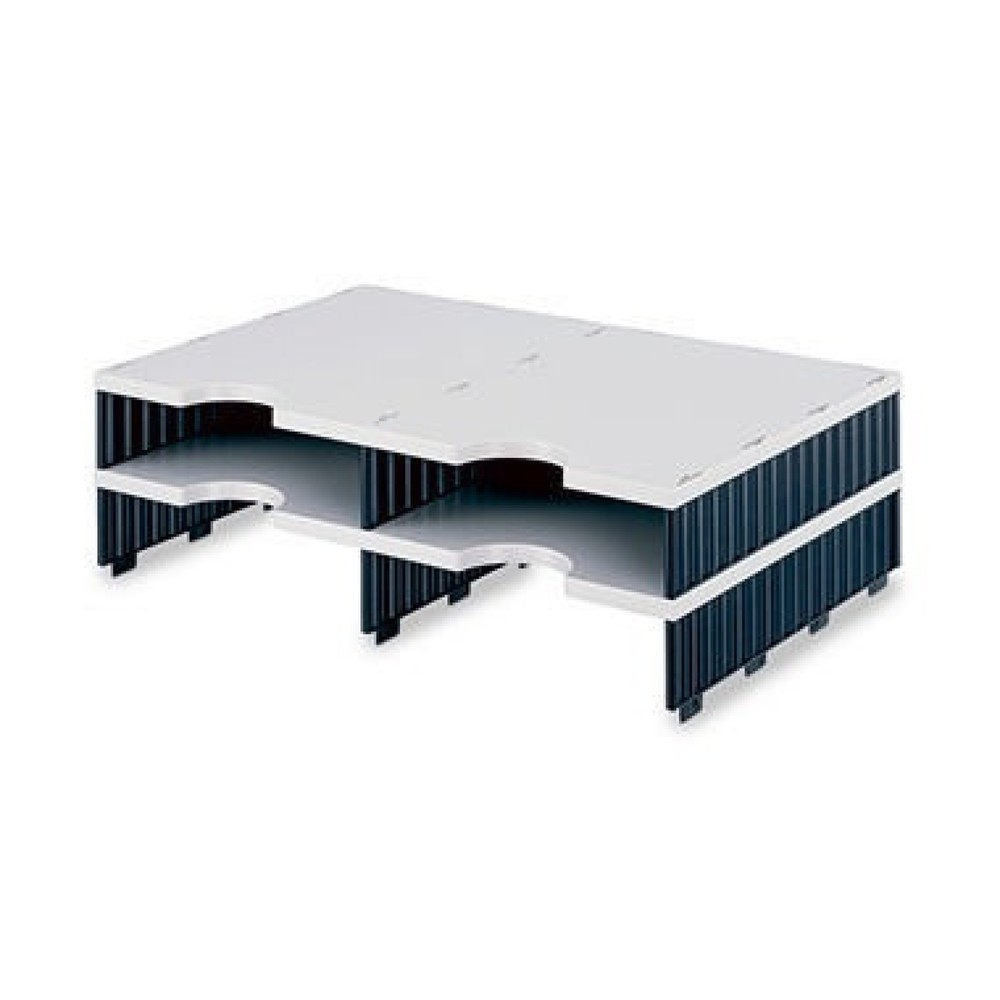 Produktabbildung: styro Aufbaueinheit styrodoc duo 268-1202.98 4Fächer gr/sw