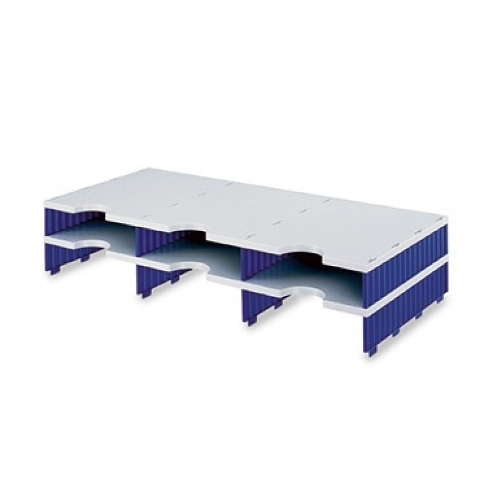 Produktabbildung Nr. 1: styro Aufbaueinheit styrodoc trio 268-1302.38 6Fächer gr/bl