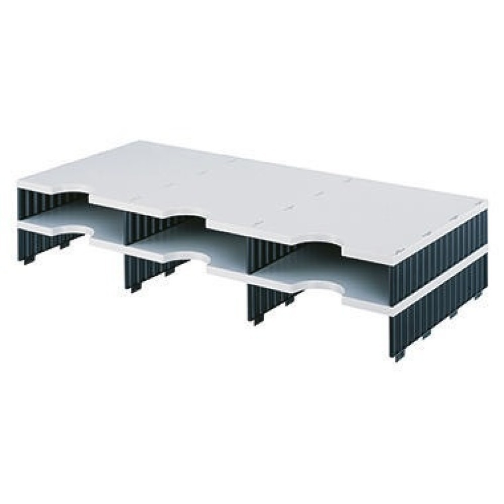 Produktabbildung: styro Aufbaueinheit styrodoc trio 268-1302.98 6Fächer gr/sw
