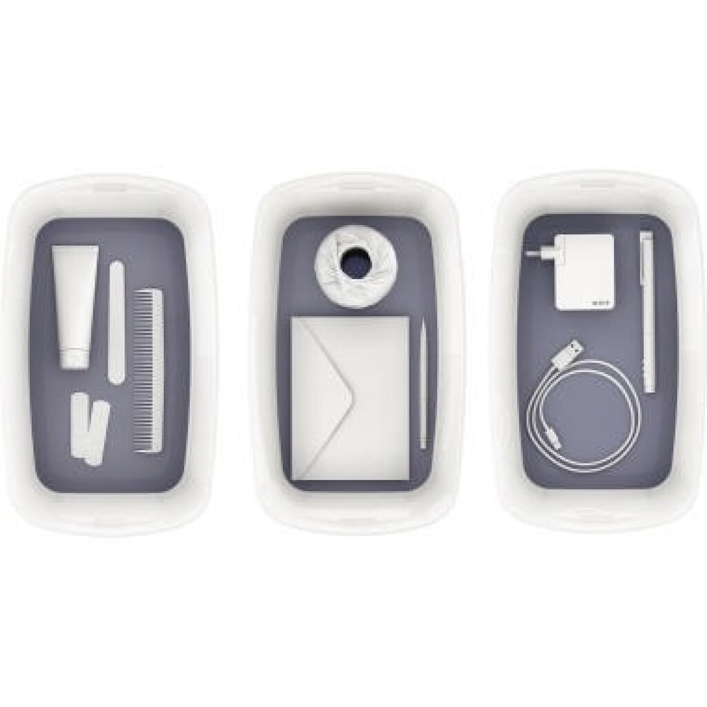 Leitz Aufbewahrungsbox MyBox 52291001 klein 5l Deckel ws/gr Produktabbildung: Leitz Aufbewahrungsbox MyBox 52291001 klein 5l Deckel ws/gr