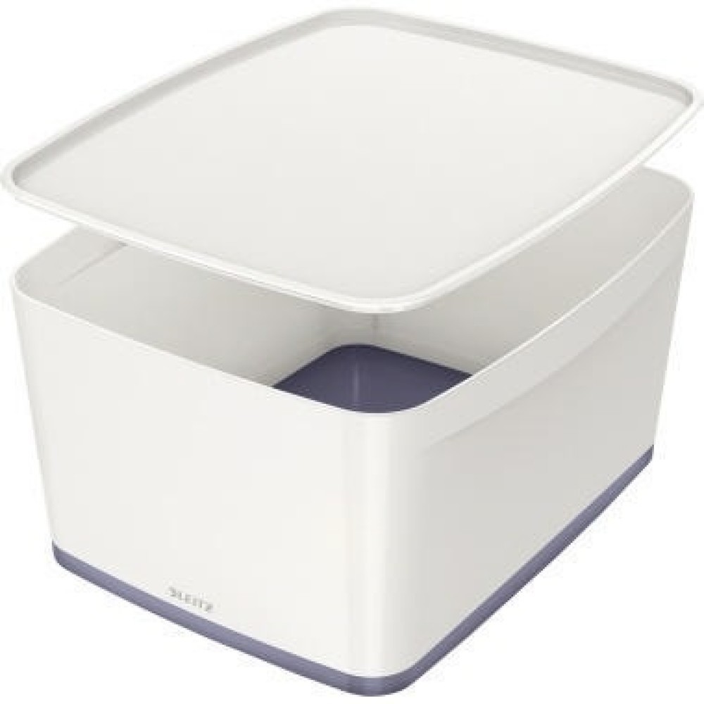 Produktabbildung: Leitz Aufbewahrungsbox MyBox 52161001 mittel 18l Deckel ws/gr