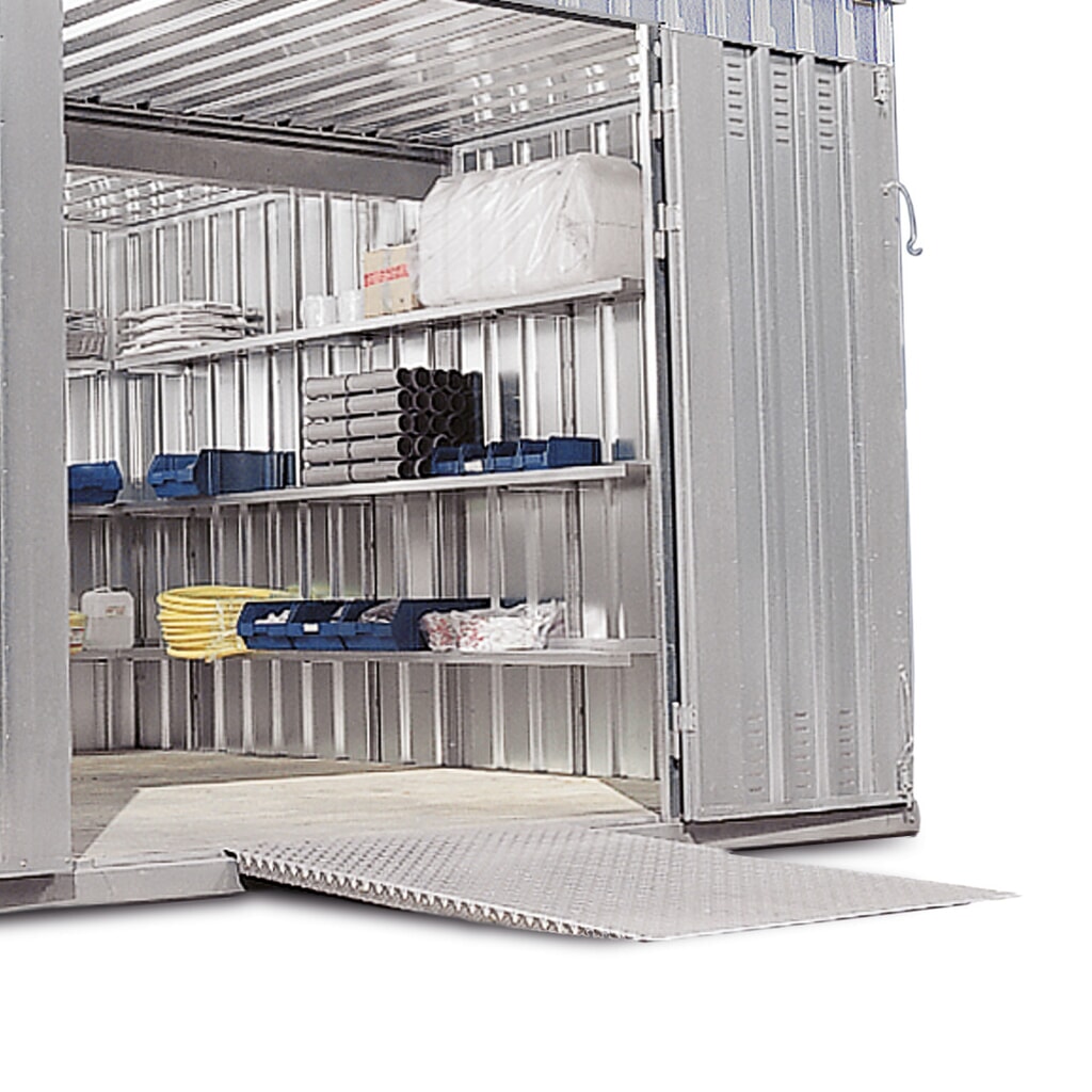 Produktabbildung: Auffahrrampe für Materialcontainer, BxL 870 x 1.465 mm