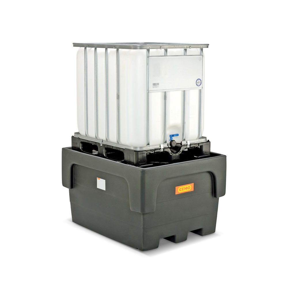 Produktabbildung Nr. 2: Auffangwannen aus PE für 1x IBC, mit Stützkreuz