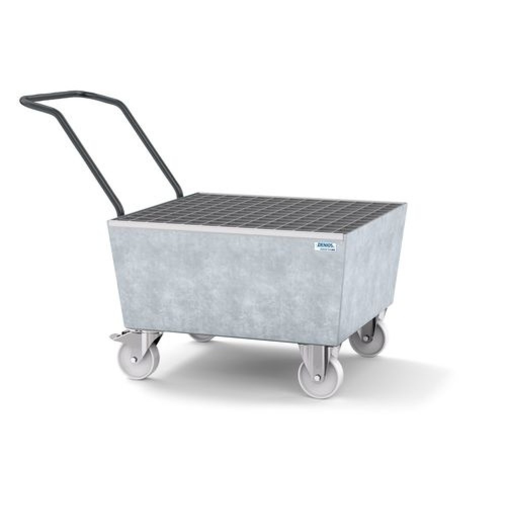 Produktabbildung: Auffangwanne CL, verfahrbar, für 1x 200-Liter-Fass, verzinkt