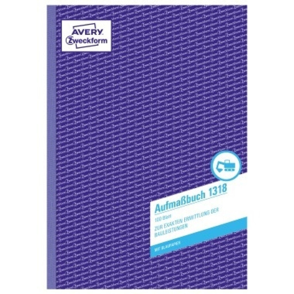 Avery Zweckform Aufmaßbuch 1318 DIN A4 100Blatt Produktabbildung: Avery Zweckform Aufmaßbuch 1318 DIN A4 100Blatt