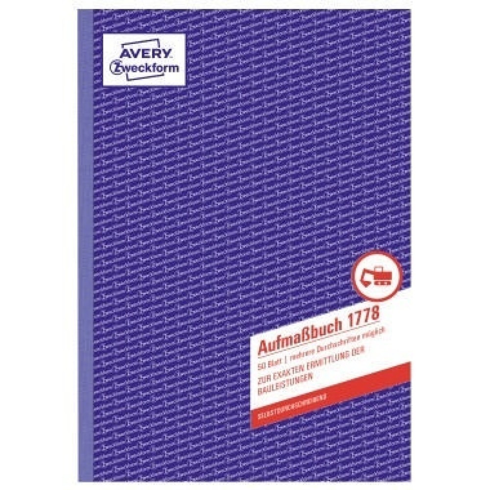 Produktabbildung: Avery Zweckform Aufmaßbuch 1778 DIN A4 50Blatt