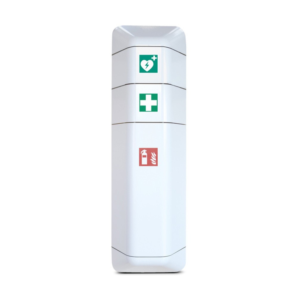 Produktabbildung: Aufsatz Defibrillator für Feuerlöscher-Aufbewahrungsschrank, weiß