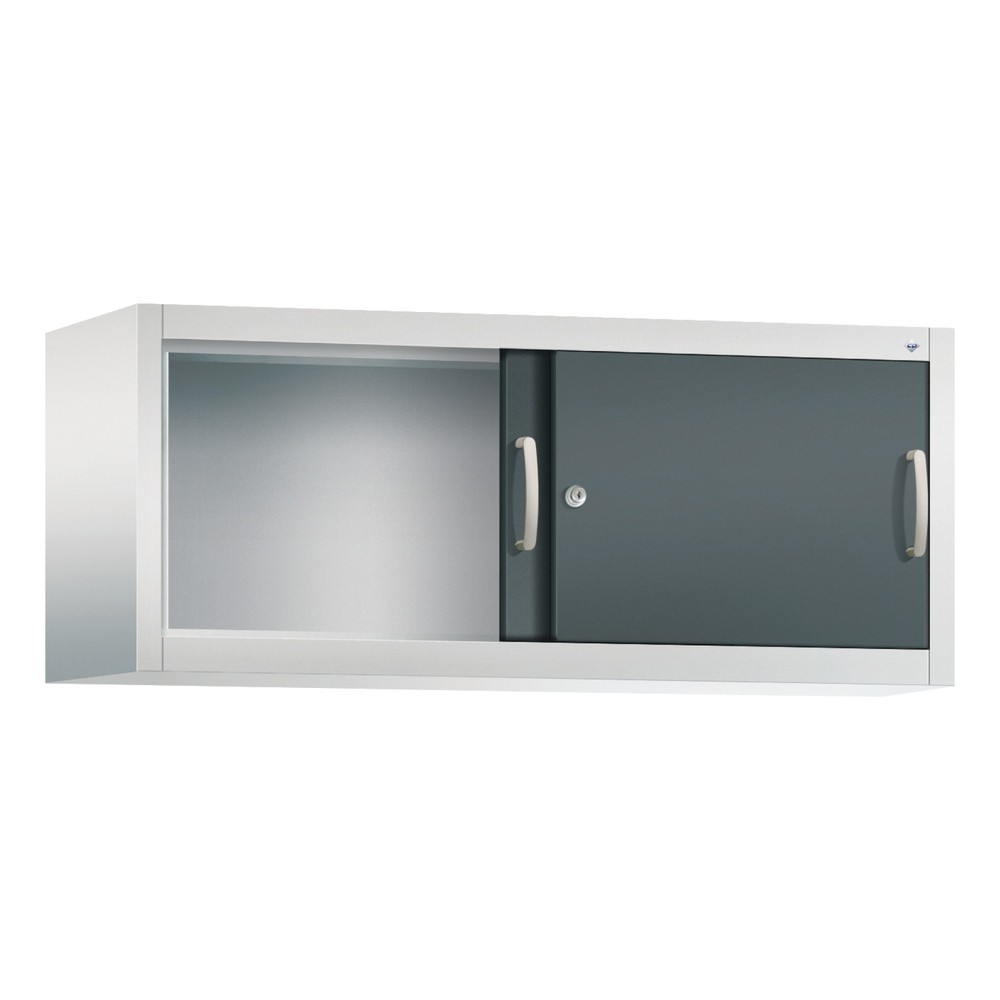 Produktabbildung Nr. 2: Aufsatzschrank für C+P Werkstatt-Schiebetürenschrank, HxBxT 500 x 1.200 x 400 mm, lichtgrau, anthrazitgrau