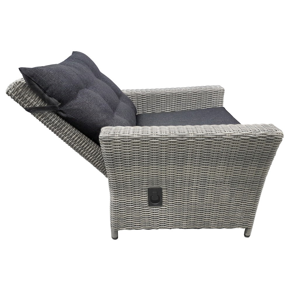 Produktabbildung Nr. 7: Außenmöbel-Set "Asti", 1x Sofa, 2x Sessel, 2x Hocker, 1x Tisch, braun
