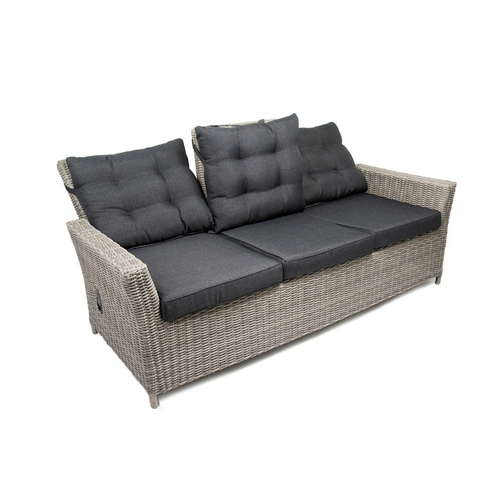 Produktabbildung Nr. 8: Außenmöbel-Set "Asti", 1x Sofa, 2x Sessel, 2x Hocker, 1x Tisch, braun