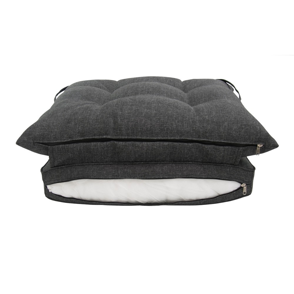 Produktabbildung Nr. 2: Außenmöbel-Set "Asti", 1x Sofa, 2x Sessel, 2x Hocker, 1x Tisch, grau