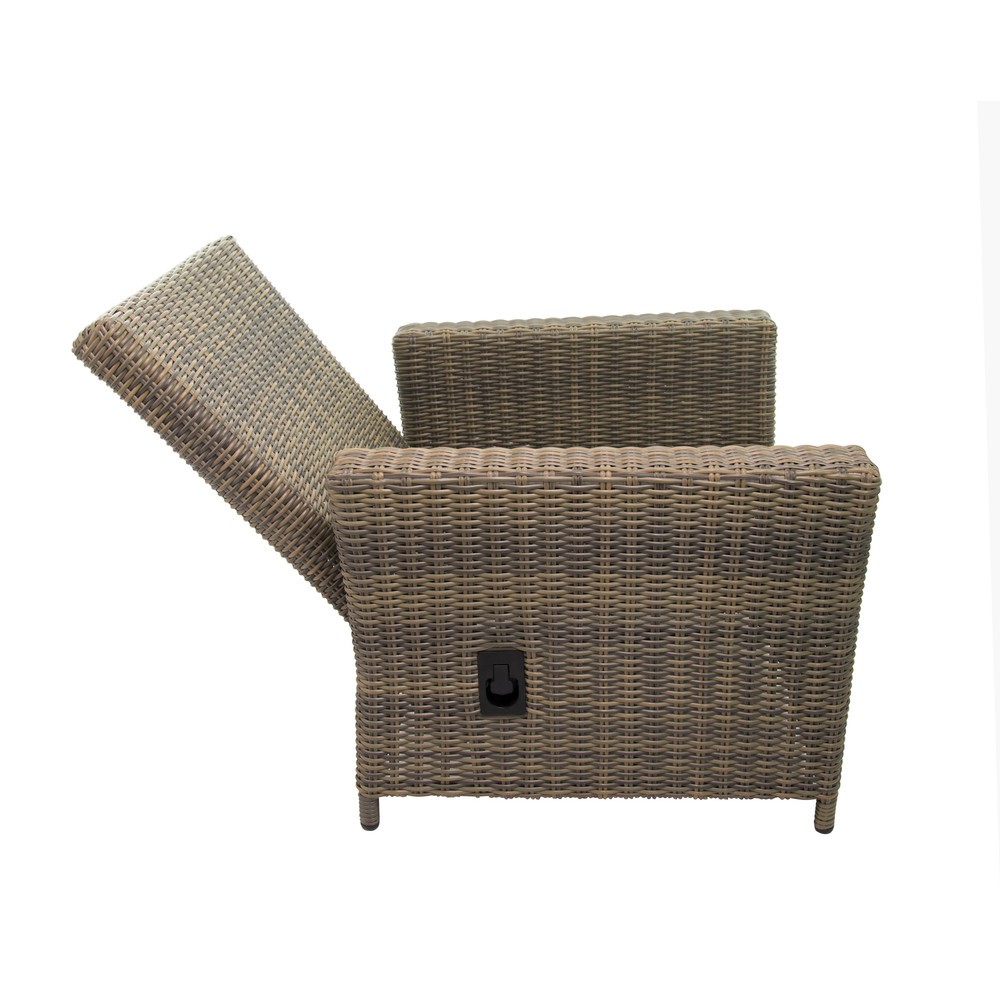 Produktabbildung Nr. 4: Außenmöbel-Set "Asti", 1x Sofa, 2x Sessel, 2x Hocker, 1x Tisch, grau