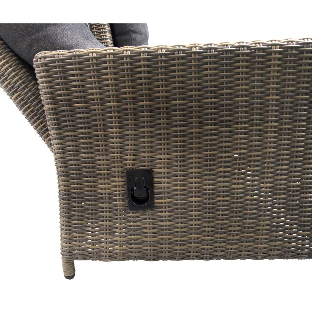 Produktabbildung Nr. 10: Außenmöbel-Set "Asti", 1x Sofa, 2x Sessel, 2x Hocker, 1x Tisch, grau