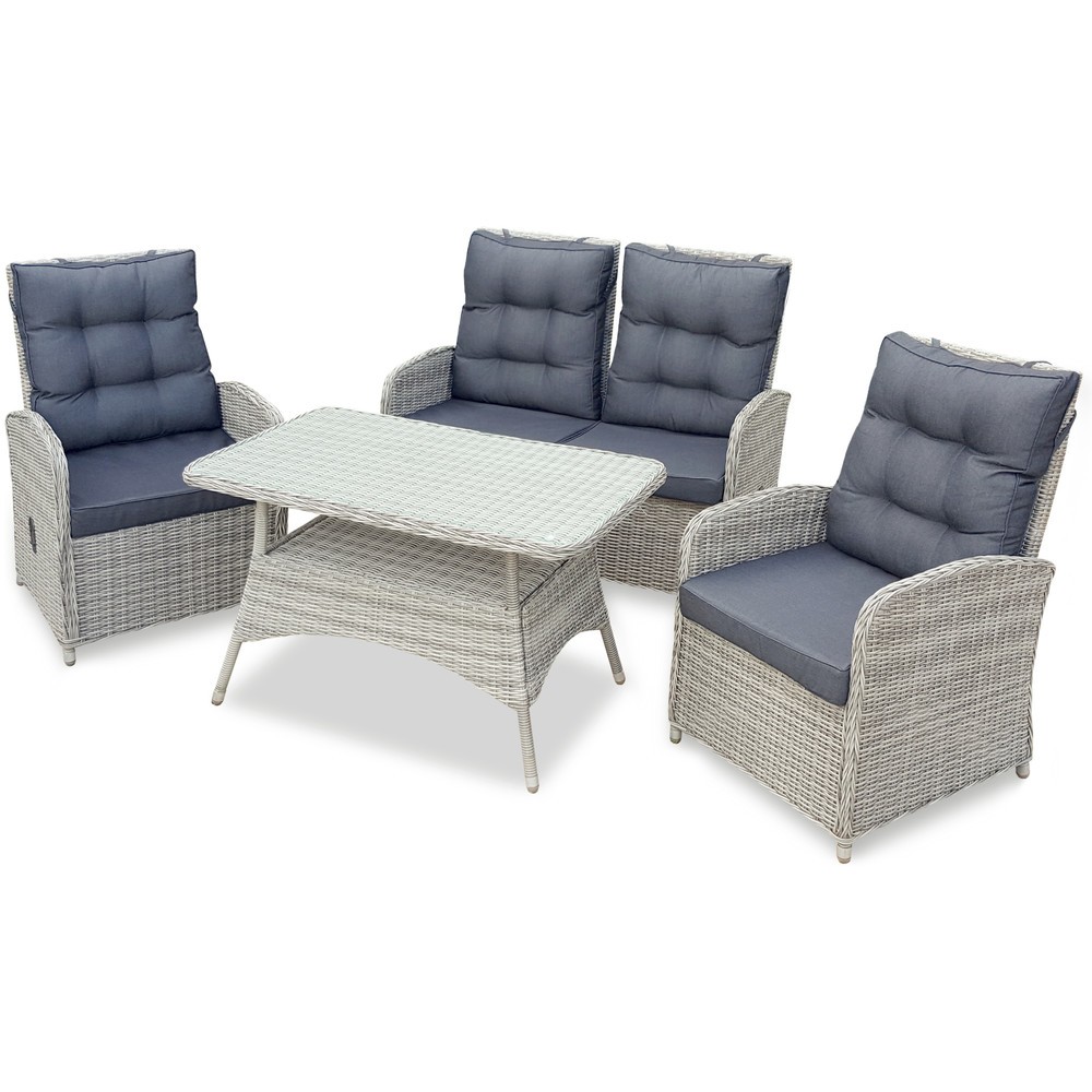 Produktabbildung Nr. 5: Außenmöbel-Set "Monte Carlo", 1x Sofa, 2x Sessel, 1x Tisch